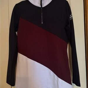 Black/Burgundy/White Esprit Top